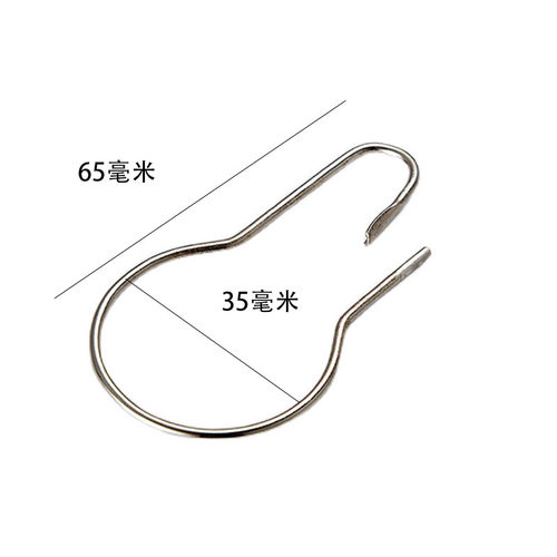 窗帘打孔改装轨道活扣窗配件圈圈浴帘扣环金属挂件钩子加长 - 图2
