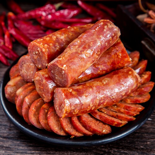 四川香肠系列 正宗川味腊肠纯肉肠 麻辣广味烟熏风干腊味肉类特产 - 图3
