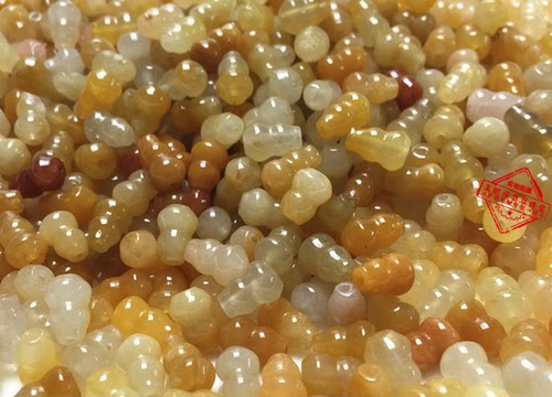 特价处理品21059天然黄玉新疆老黄玉金丝玉黄龙玉DIY配件用小葫芦 - 图0