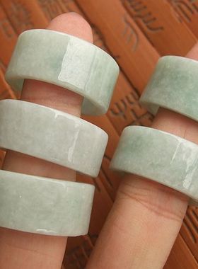 超大内径23.5玉扳指玉戒指尾货微瑕疵处理缅甸天然A货翡翠玉21100