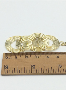 earrings三圆环金色夜店长耳环
