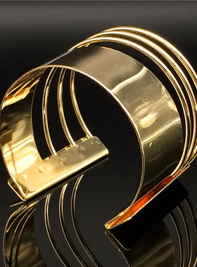 音乐夸张开口金属欧美朋克风手环