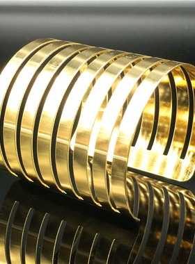 金色夸张开口夜店手环