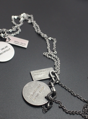 复古双层男士钛钢项链