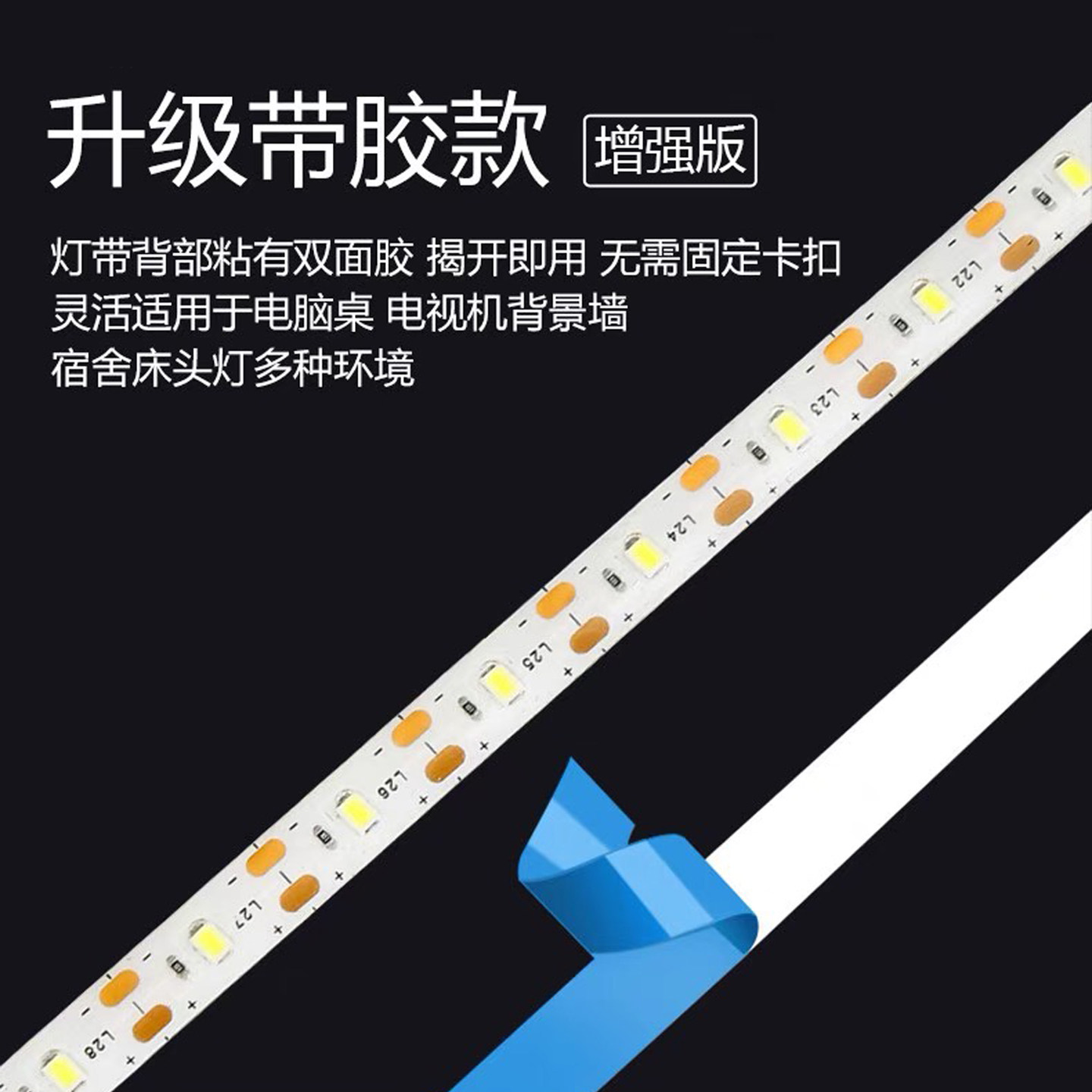 电视机平板背景墙氛围灯led自粘灯带客厅室内沙发底装饰气氛灯条,淘宝优惠券,粉丝福利购,淘宝优惠卷