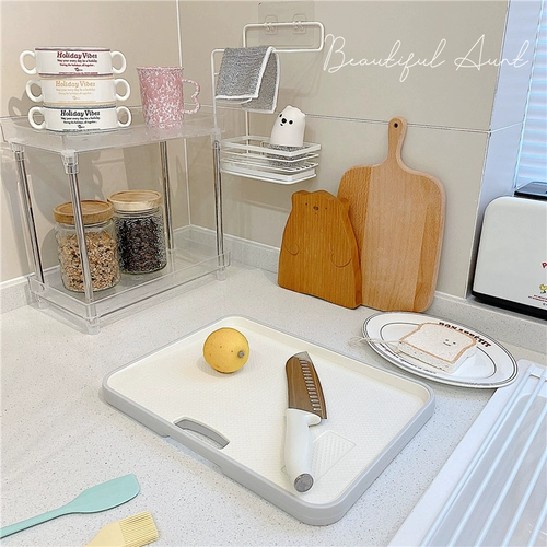 * Красивая маленькая тетя* ins простая кухня многопользовательская двухфункциональная двойная двойная использование режущей доски Творческая пластиковая доска