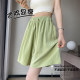 Green Ice Silk Yamamoto Shorts Women's Summer Loose Casual