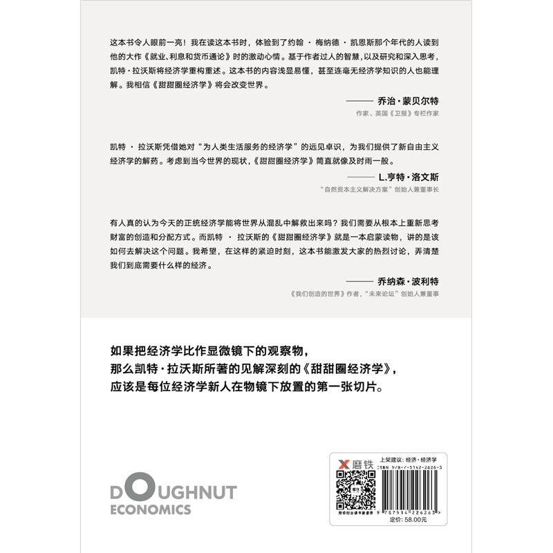 甜甜圈经济学 凯特·拉沃斯被誉为21世纪的凯恩斯的英国经济学家,助你从理性经济人蜕变为适应性社会人社科经济读本 - 图1