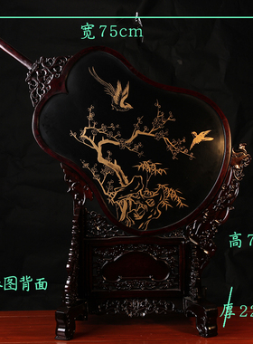 扇形生日商务乔迁礼品扬州漆器厂