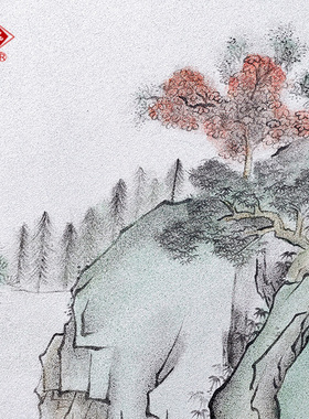 扬州漆器厂银箔手绘山水圆挂屏非遗手工艺挂画书房茶室办公室