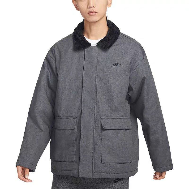 耐克Nike 男子翻毛领工装大衣加绒保暖厚棉服夹克外套FD6683-068,淘宝优惠券,粉丝福利购,淘宝优惠卷