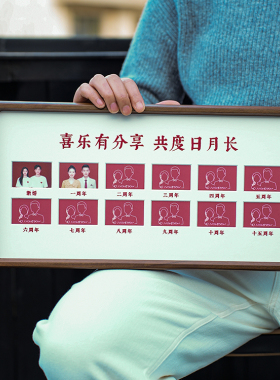 结婚证登记照相框两寸照周年纪念