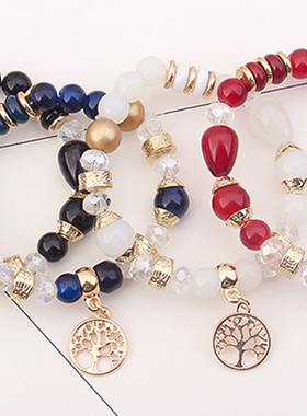 绿色甜美风饰品手链女生