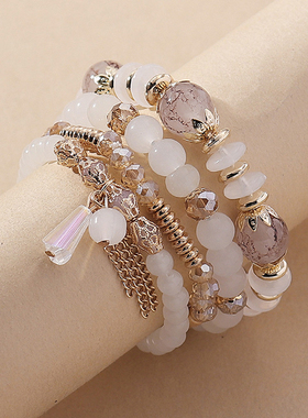 三层水钻甜美风多颜色手串