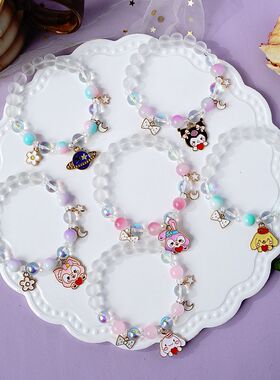 彩衣阁甜美气质可爱猫咪水晶串珠手串女学生手链流行日韩百搭个性