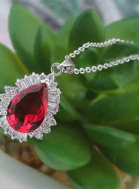 闪亮大气水滴形华丽风礼服吊坠