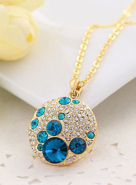 水晶红色女士米老鼠明星款项链