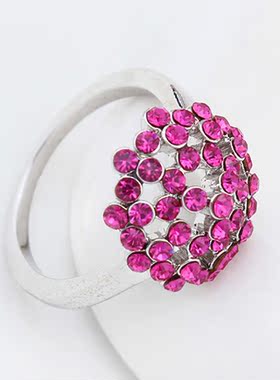 水晶圆满礼物甜美风女士百搭戒指