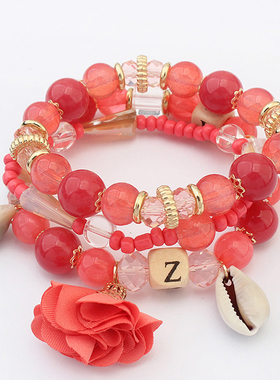 多种颜色甜美风饰品手链