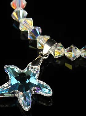 蓝色海星甜美风水晶手链