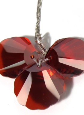 水晶项链女士贝壳花瓣饰品吊坠