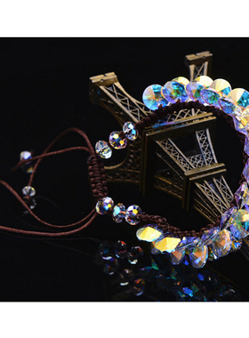 闪亮华丽风礼物蓝色水晶手链