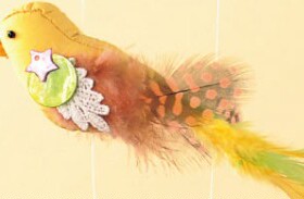 zakka进口彩色布艺节日风小鸟