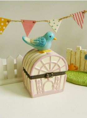 zakka卡通风陶瓷乳牙蘑菇收纳盒