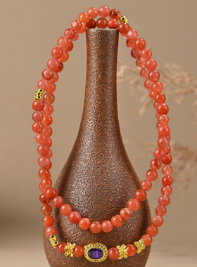 【普陀山正品】南红玛瑙多圈手链