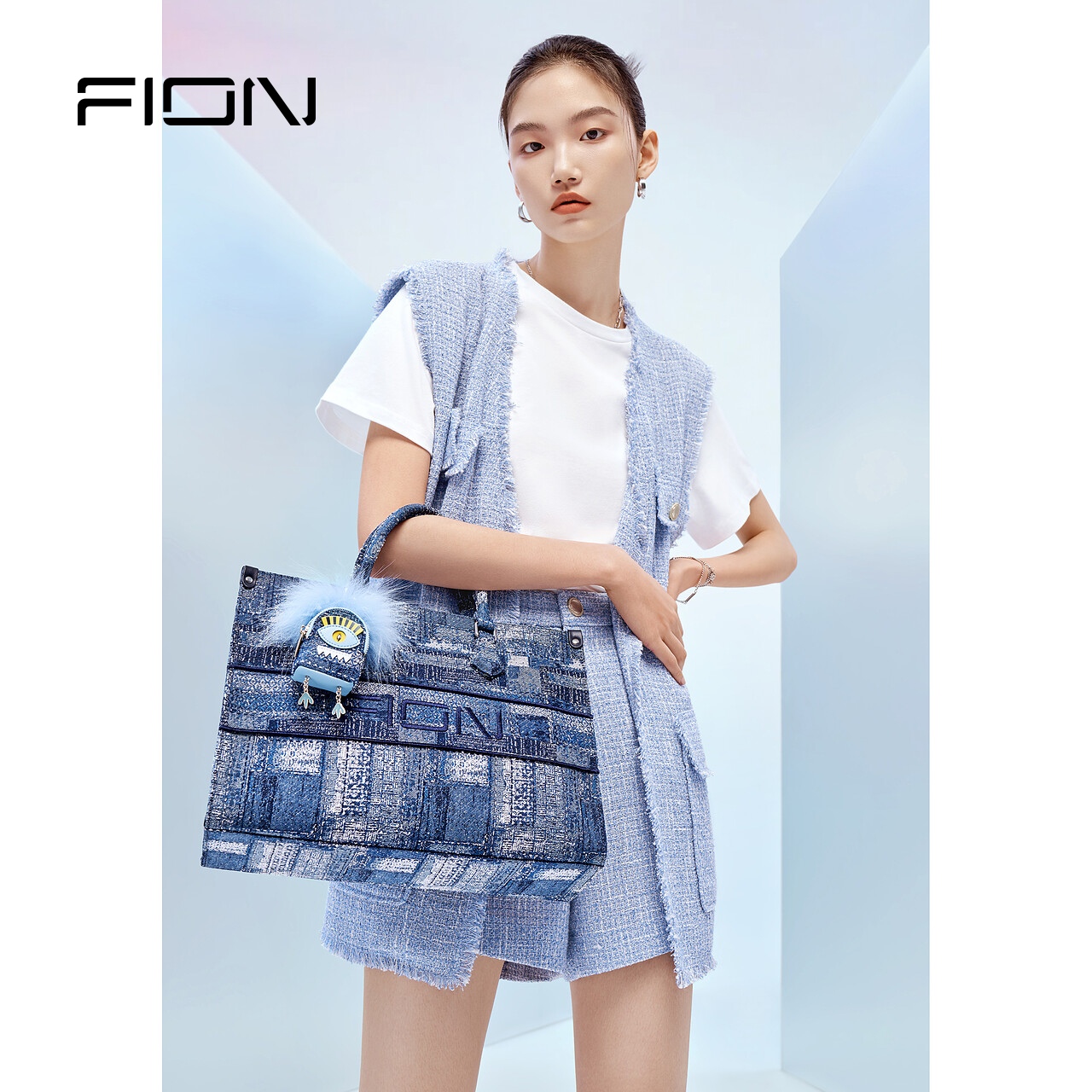 fion /菲安妮大容量油画2022托特包 FION菲安妮托特包