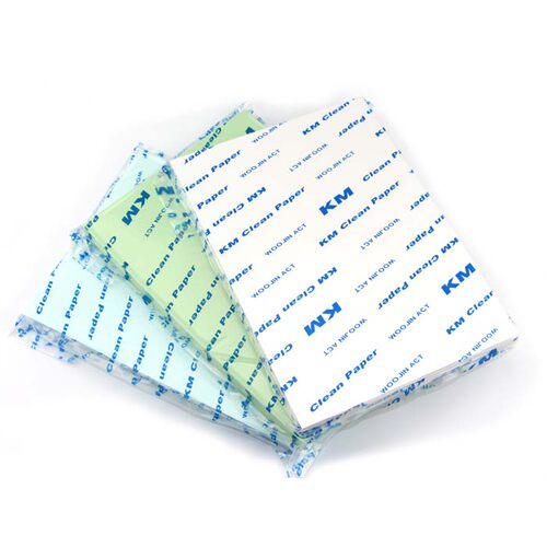 KM 无尘纸打印纸 A4A3A5白色净化绿蓝黄红色实验复印纸半导体fab - 图0