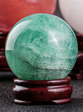 天然冰洲石原石方解石球家居摆件饰品白色球办公室大圆石春 文创