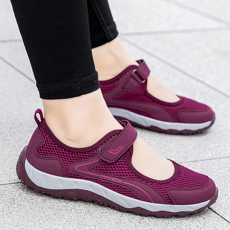 凡得软底中老年女鞋妈妈防滑休闲夏季运动安全老人透气单网健步鞋,淘宝优惠券,粉丝福利购,淘宝优惠卷