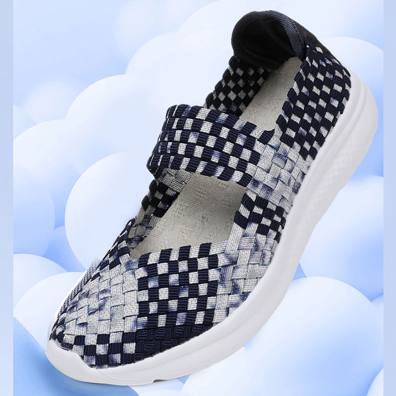 老北京布鞋新款女鞋透气中老年妈妈鞋松紧带编织鞋软底防滑休闲鞋,淘宝优惠券,粉丝福利购,淘宝优惠卷