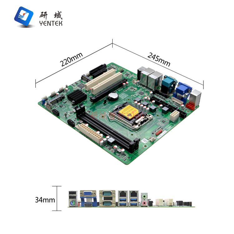 研域Q85M3工控主板4代ATX三显10串PCIE/LGA1150针服务器台式主板 - 图1