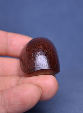 和田玉红皮糖籽料龟甲手牌手把件