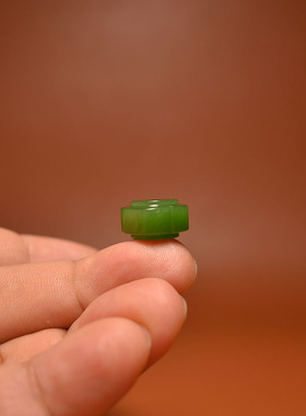 碧玉籽料玉琮手串配饰扇坠提溜