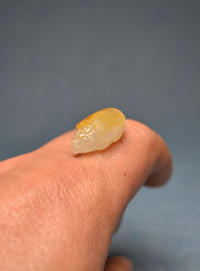 洒金皮白玉独籽龙龟戒面手串配饰