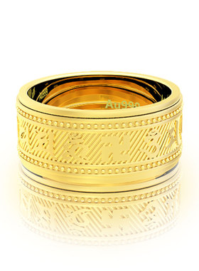 真言足金珠宝修行戒指男女通用