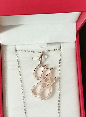 高以翔GG项链坠足银999优惠品女