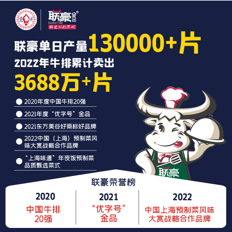 联豪原切牛排套餐1500g西冷眼肉上脑原料整条牛排牛扒原切牛排 - 图1