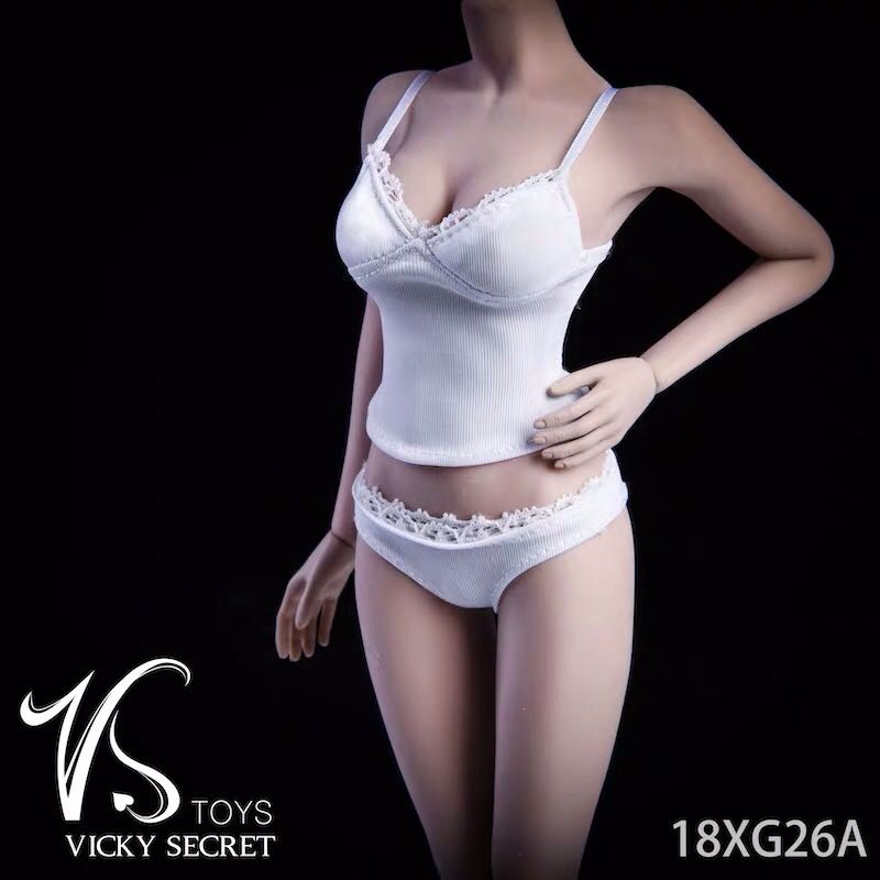 VSTOYS 1/6 女兵人偶包胶素体服装18XG26 少女吊带背心内衣模型 - 图2