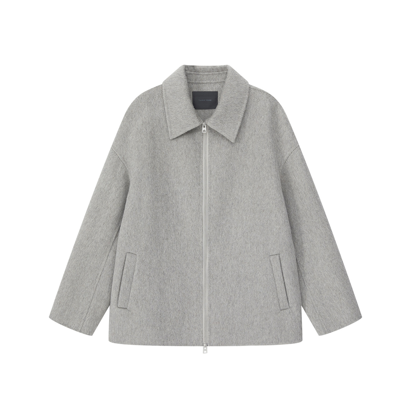 冬季新款男士翻领双面羊毛大衣外套宽松休闲百搭呢子拉链上衣男潮,淘宝优惠券,粉丝福利购,淘宝优惠卷