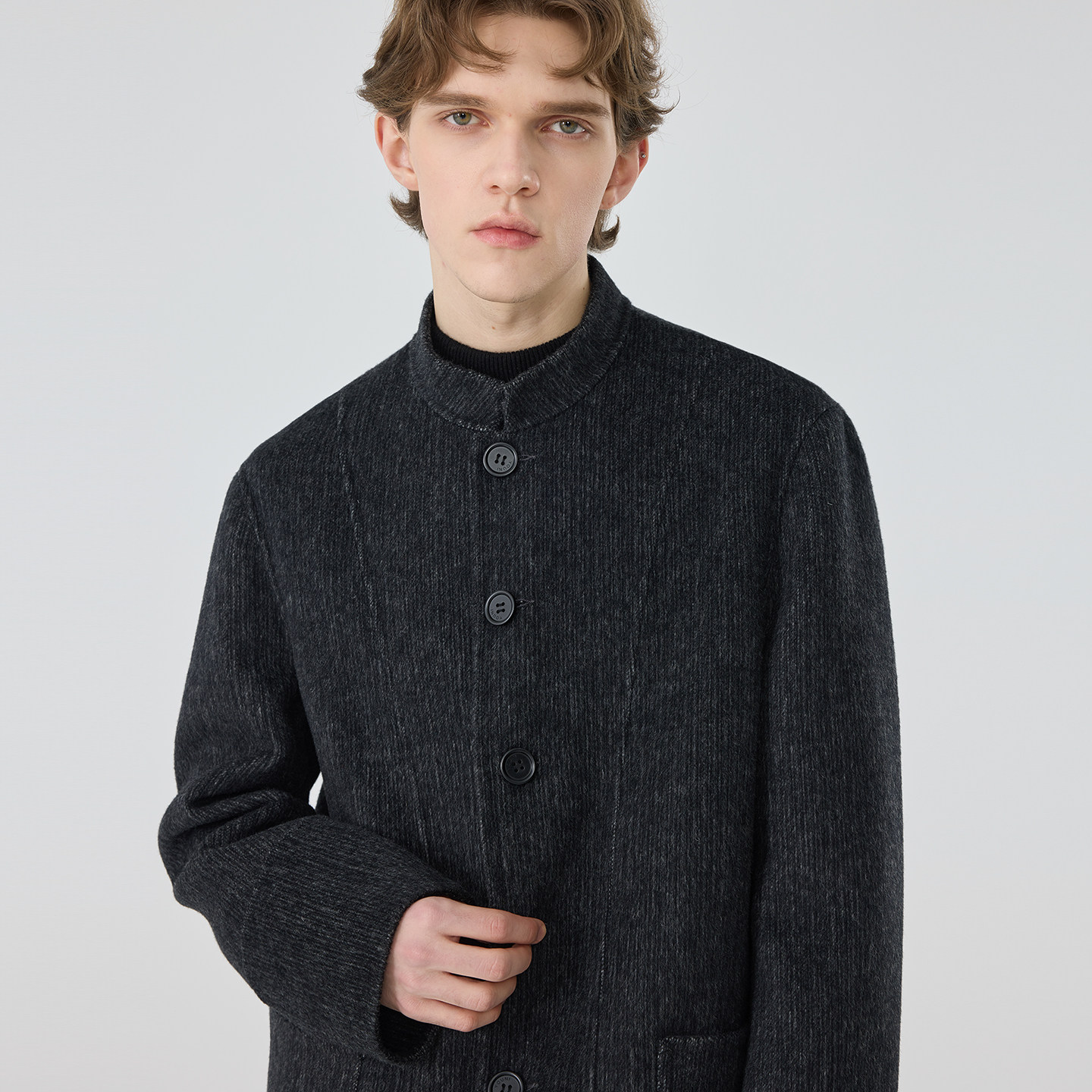 新中式复古立领羊毛呢大衣男冬季宽松单排扣中国风羊毛中长款外套,淘宝优惠券,粉丝福利购,淘宝优惠卷