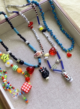 多巴胺手工串珠陶瓷项链