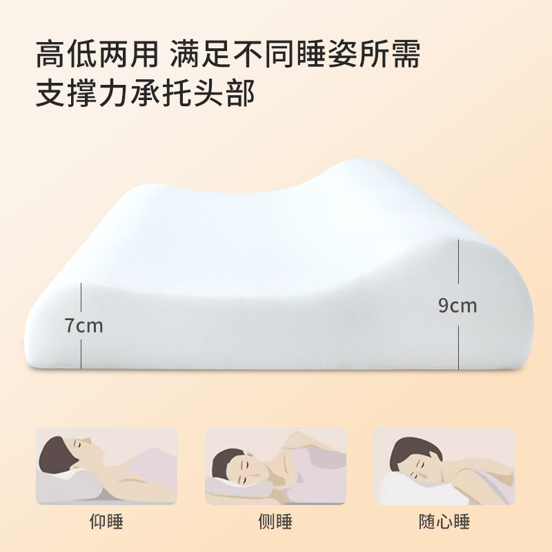 2023新款枕头带枕套护颈椎助睡眠高枕低枕男儿童学生宿舍睡觉专用 - 图3