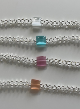 和夏天很配的糖果薄荷糖清泉颈链