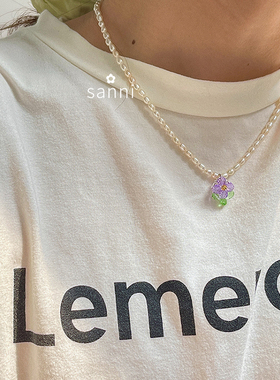 项链sanni浪漫夏日天然淡水珍珠