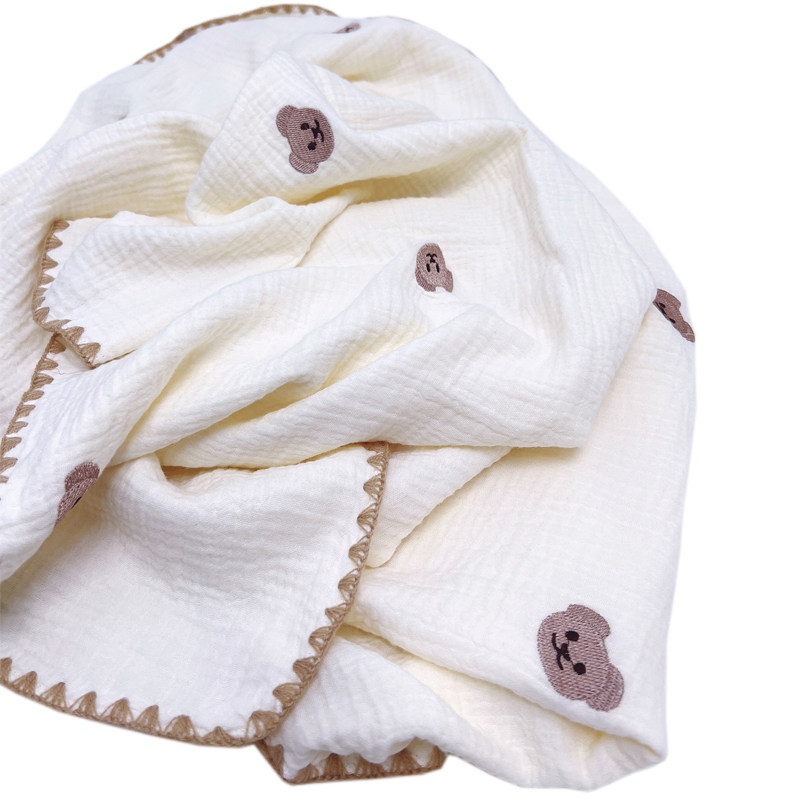 婴儿抱被纯棉新生儿产房包裹巾单纱布刺绣宝宝盖毯初生儿外出包被,淘宝优惠券,粉丝福利购,淘宝优惠卷