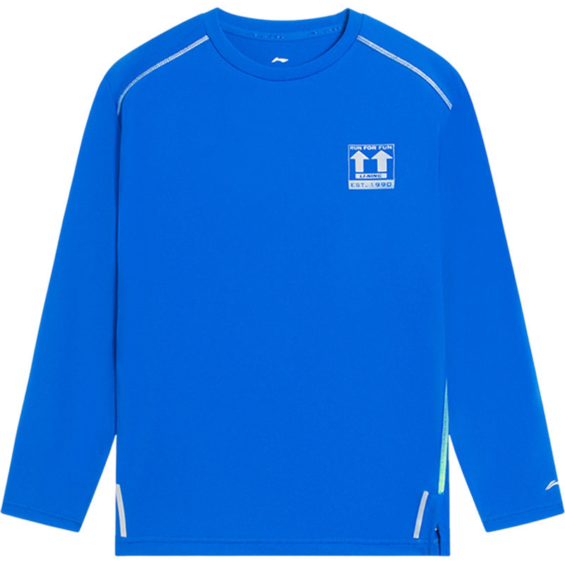 Lining/李宁正品儿童训练系列反光休闲宽松圆领长袖T恤YTLS011-2,淘宝优惠券,粉丝福利购,淘宝优惠卷